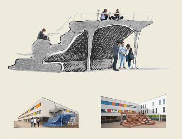 4 Atelier Van Lieshout, Plakatausschnitt (Skizze für den SeeCampus)