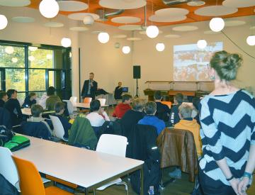 7 Workshop des BKV in der Aula des Hannah-Arendt-Gymnasiums